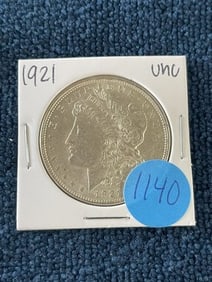 1921 UNC Morgan Silver Dollar Coin
