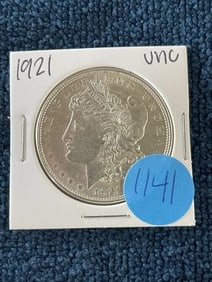 1921 UNC Morgan Silver Dollar Coin