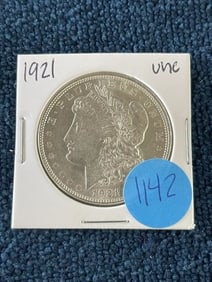 1921 UNC Morgan Silver Dollar Coin