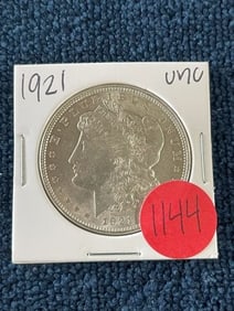 1921 UNC Morgan Silver Dollar Coin
