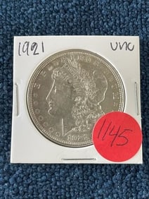 1921 UNC Morgan Silver Dollar Coin