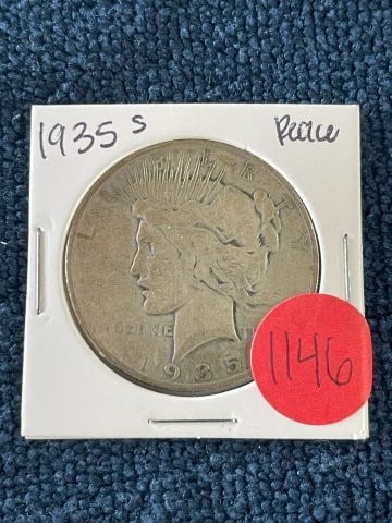 1935 S Peace Silver Dollar Coin (1 of 2)
