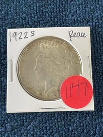1922 S Peace Silver Dollar Coin