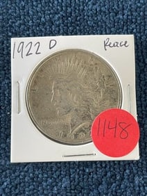 1922 D Peace Silver Dollar Coin