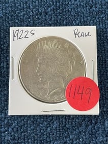 1922 S Peace Silver Dollar Coin