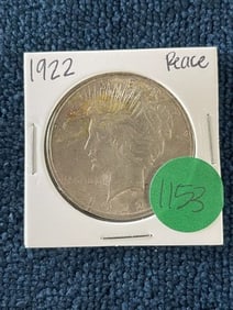 1922 Peace Silver Dollar Coin