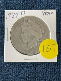 1922 D Peace Silver Dollar Coin