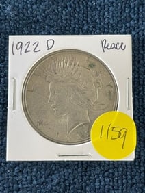 1922 D Peace Silver Dollar Coin