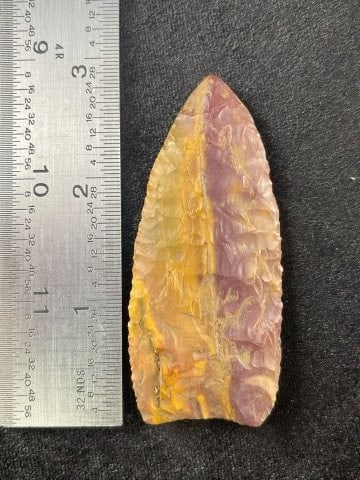 2 & 7/8" Colorful Petrified Wood Clovis Indian Artifact Arrowhead (1 of 3)