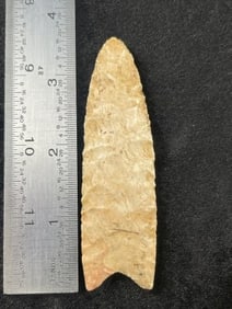 3 & 1/2" Clovis Indian Artifact Arrowhead