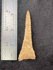 3 & 1/8" Drill Indian Artifact Arrowhead