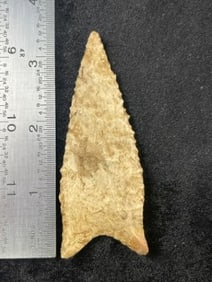 3 & 1/2" Dalton Indian Artifact Arrowhead