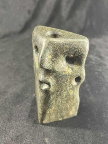 Unusual Face Effigy Bannerstone Indian Artifact Arrowhead (1 of 8)