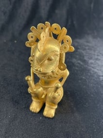 Tumbaga Tairona Figurine UNKNOWN MATERIAL Indian Artifact Arrowhead
