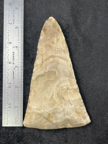 Flint Hoe with great Pollish Indian Artifact Arrowhead