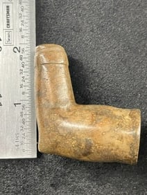 Stone Elbow Pipe Indian Artifact Arrowhead