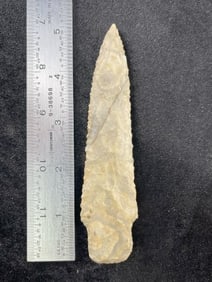 Stone Square Stem Indian Artifact Arrowhead