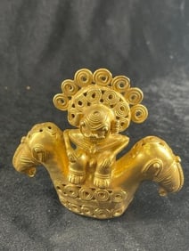 Tumbaga Tairona Figurine UNKNOWN MATERIAL Indian Artifact Arrowhead