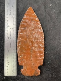 Mahogany Obsidian Spear Indian Artifact Arrowhead