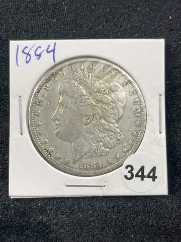 1884 Morgan Silver Dollar Coin (1 of 2)