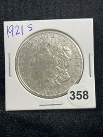 1921 S Morgan Silver Dollar Coin