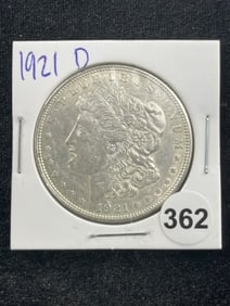 1921 D Morgan Silver Dollar Coin