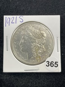 1921 S Morgan Silver Dollar Coin