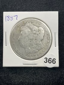 1887 Morgan Silver Dollar Coin
