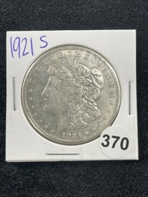 1921 S Morgan Silver Dollar Coin