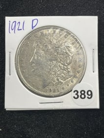 1921 D Morgan Silver Dollar Coin