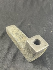 Stone Pipe with Silver Enlay on both ends Indian Artifact Arrowhead