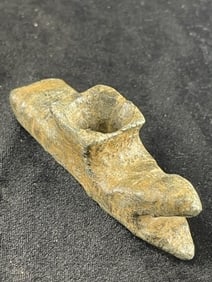 Stone Snake Effigy Pipe Indian Artifact Arrowhead