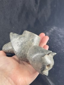 Stone Owl Effigy Pipe Indian Artifact Arrowhead