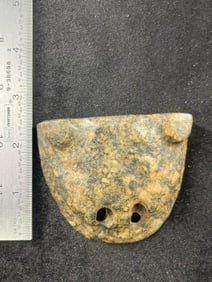 Stone Face Effigy Gorget Indian Artifact Arrowhead