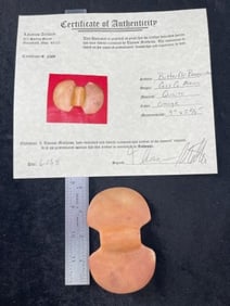 4" Quartz Butterfly Bannerstone with Thomas Matthews COA from Cass County, Missouri Indian Artifact