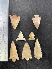 Group of very fine Arrow Points Indian Artifact Arrowhead