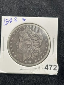 1882 S Morgan Silver Dollar Coin