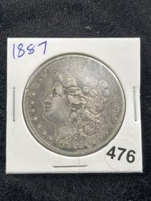 1887 Morgan Silver Dollar Coin