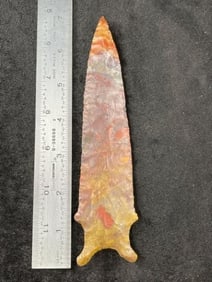 Large Colorful Dalton Indian Artifact Arrowhead