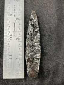 Obsidian Agate Basin Indian Artifact Arrowhead