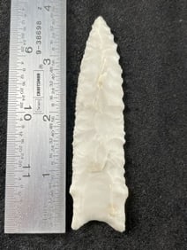 Fluted Dalton Indian Artifact Arrowhead