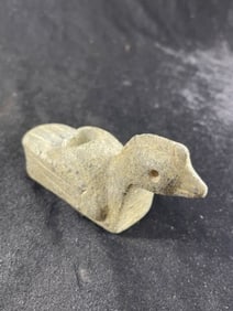Stone Duck Effigy Pipe Indian Artifact Arrowhead