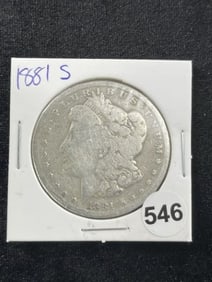 1881 S Morgan Silver Dollar Coin