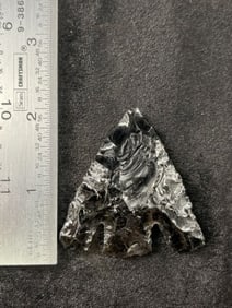 Obsidian Point Indian Artifact Arrowhead