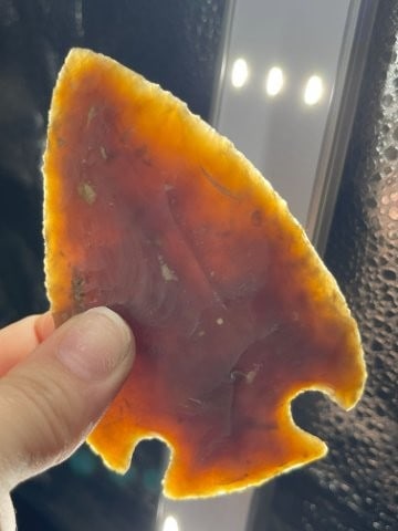 Knife River Flint Snyders Indian Artifact Arrowhead (1 of 4)