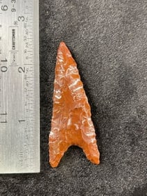 Obsidian Dalton Indian Artifact Arrowhead