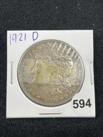 1921 D Morgan Silver Dollar Coin