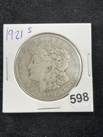 1921 S Morgan Silver Dollar Coin