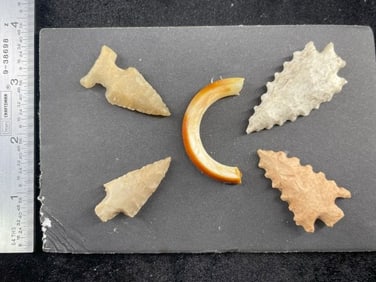 Very Nice Display of Arrowhead Indian Artifact Arrowhead