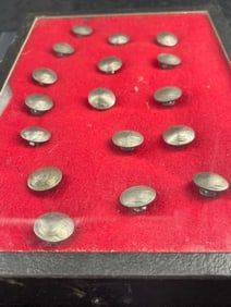 Frame of Buffalo Nickel Buttons & Riker Frame IS Included